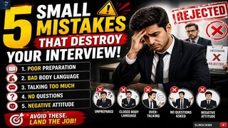 5 Small Interview Mistakes That Cost You the Job ❌