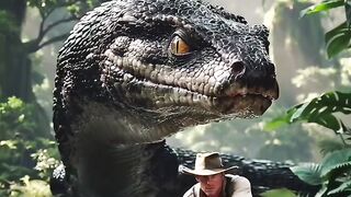Dangerous animal behind him