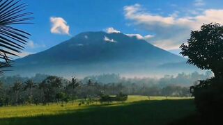 the beauty of the mountains and the surrounding nature.