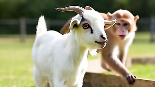 Monkey and goat