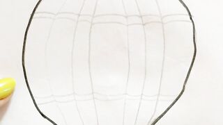 How To Draw Air Balloon | Easy Way To Draw Fire Balloon #art #airballoons #fireballoones