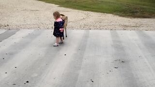 Kiddo Makes Friends with a Fawn || ViralHog
