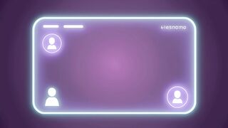 Futuristic Neon UI with User Profile Icons