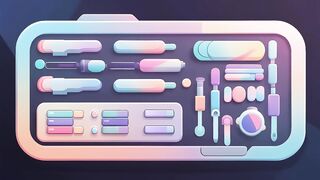 Modern Abstract UI Elements Control Panel