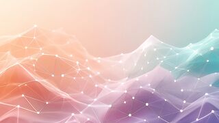 Abstract Digital Network with Gradient Colors