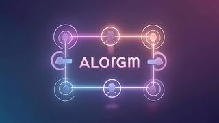 AI Algorithm Network with Glowing Connections