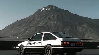 Live wallpaper AE-86 initial D