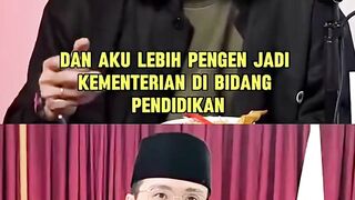 DOKTER TIRTA LEBIH MILIH JADI MENTERI PENDIDIKAN DIBANDING KESEHATAN #drtirta #menteri
