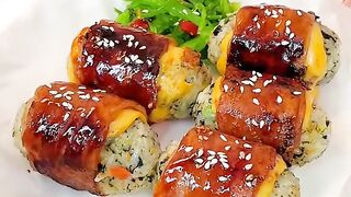 Cuma 3 Bahan Utama! Bikin Nasi Gulung Bacon ala Resto Korea di Rumah