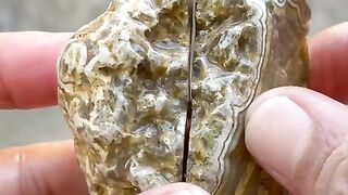 Patterned river stones