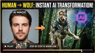 How to Transform a Human Into a Realistic Wolf with AI ???????? | Cinematic AI Transformation Tutorial