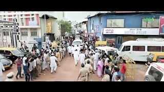 In this powerful scene from the film "Kaala," Rajinikanth's character, Kaala, stands tall at his fortress,
