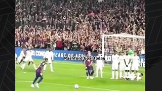 Gol de Rashford hoy / Barcelona vs Real Madrid