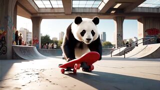Panda skating