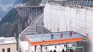 A highway built in the mountains shows the power of Chinese engineering… Anlai Expressway Infrastructure Project, Wuzhen Expressway.
