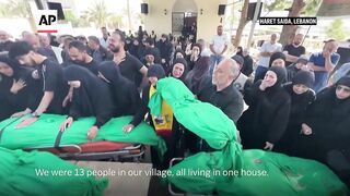 Mourners bid farewell to family killed in Israeli strike on Lebanon
