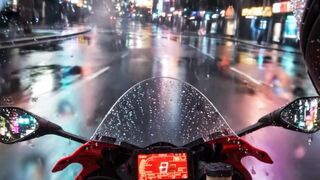 Ducati Panigale V4 — Rainy City Close Call ????????️