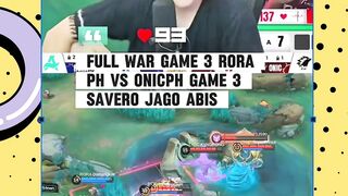 onic ketawanya paling kenceng, full war rora ph vs onic ph game 3