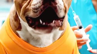 This Pitbull deserves an Oscar for this Vet Drama! ????????