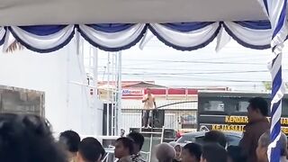 A Person Screaming Dump On Public Area