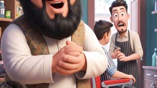 Sheikh Tricked the Barber for a FREE Haircut! | Funniest Animation | #shorts #viral #funny