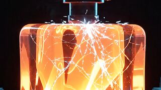 Golden Press vs Crystal Banana: Satisfying Neon Yellow Liquid Explosion! ????⚡ #shorts