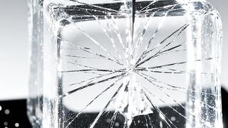 Satisfying Sugar Glass Cube Cutting | Transparent ASMR Crunch
