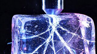 Massive Ice Crystal Block vs. Heavy Pressure | Satisfying Shatter