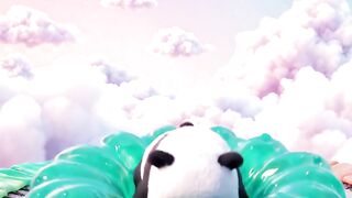 Panda Bouncing On Jelly Trampoline