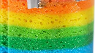 Blade Slicing Rainbow Candle Wax