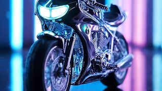 Toy Bike Riding Neon Tunnel