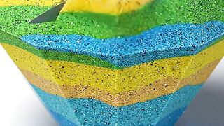 Rainbow Kinetic Sand Carved Laser