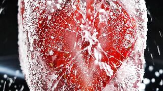 Crystal Strawberry Cube Cracking…