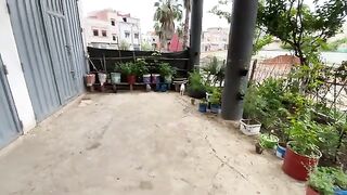 I checked on the health of the cute little kittens and fed the friendly mother cat.