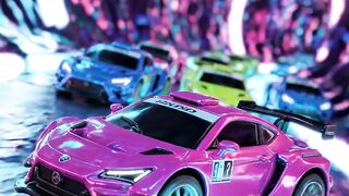 Toy Cars Racing Neon Tunnel
