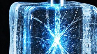 Ice Cube Under Hydraulic Press