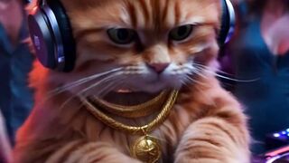 The Orange Cat Becomes a DJ