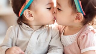 Just a Cute Moment — A Toddler’s First Kiss