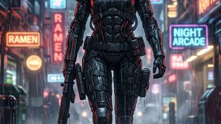 LONE CYBERPUNK COMMANDER — Epic Anime Army March Through Neon Rain | Cinematic Sci-Fi Short Film