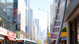 Hero Saves Man from Falling Ladder