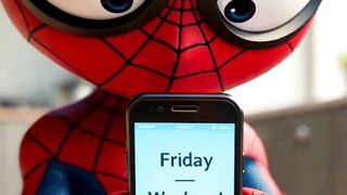 Spider-Man Getting Ready for the Weekend