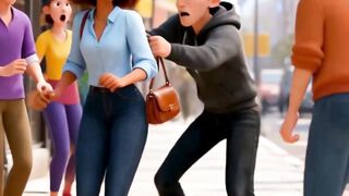 Spiderman Prevents Purse Snatching