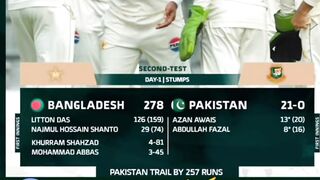 Bangladesh performance today match vs Pakistan