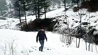 Walking in the snow video