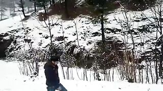 Snow video in the village