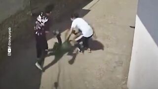 In Broad daylight, A woman walking with a child in Jalandhar was allegedly targeted by chain snatchers in a narrow lane.