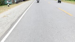 Epic Motorbike Adventure on a Sunny Tropical Highway