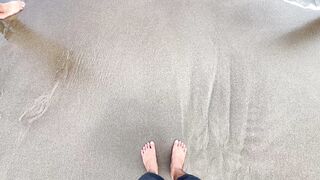 The Soothing Rhythm of Ocean Waves Breaking on the Shore.