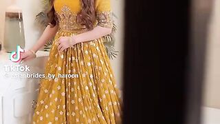 Beautiful Latest Yellow Bridal dress