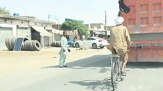 Old man on cycle